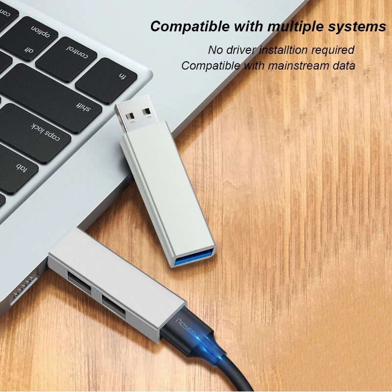 Adaptador divisor USB 3.0 Hub, Multi Hub, Expansor múltiplo, Xiaomi, HUAWEI, Acessórios para PC, 3 Portas