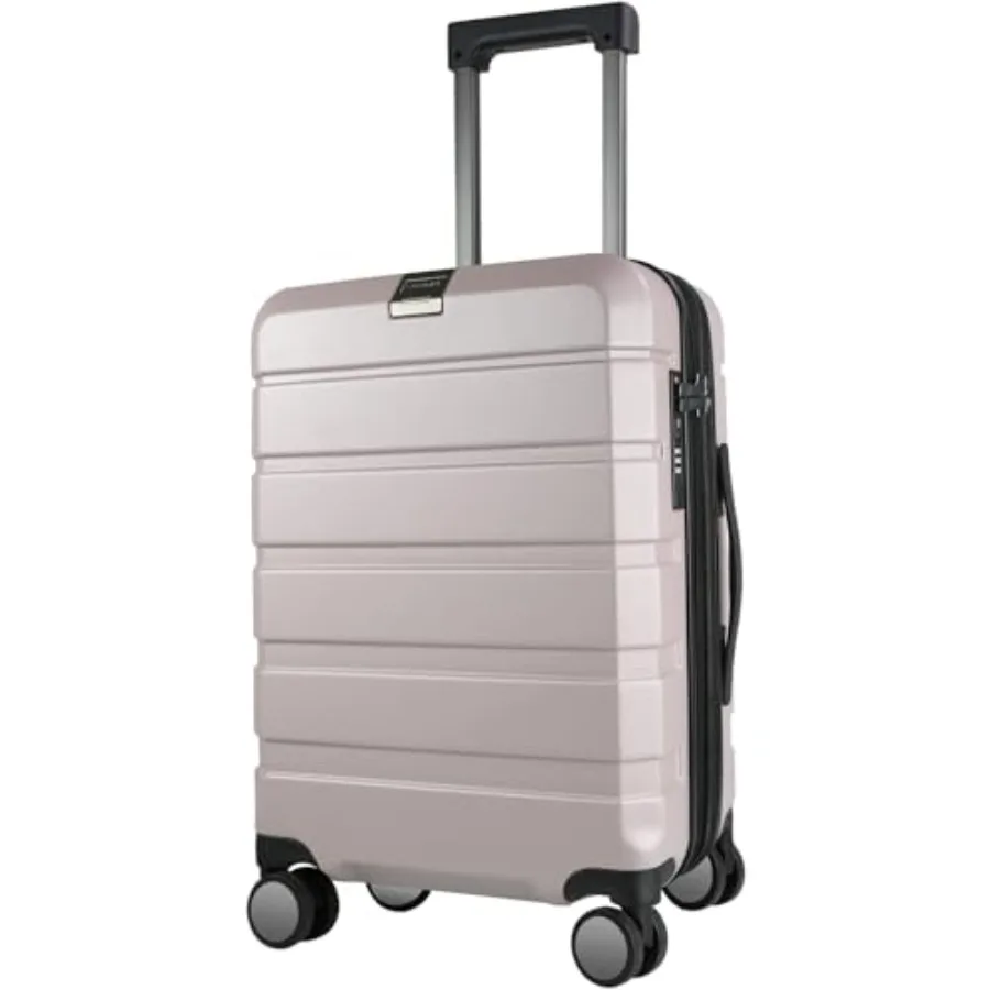 

20-дюймовый матовый фиолетово-розовый жесткий чемодан-трансформер на колесиках с встроенным замком TSA, USB-портом и прочными вращающимися колесами