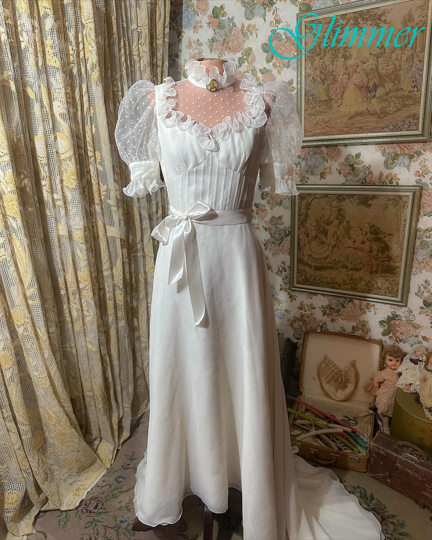 

Customized A-Line High Collar Short Sleeves Elegant Temperament Evening Dress Delicate Bespoke Occasion Gowns Fashion Prom Dress