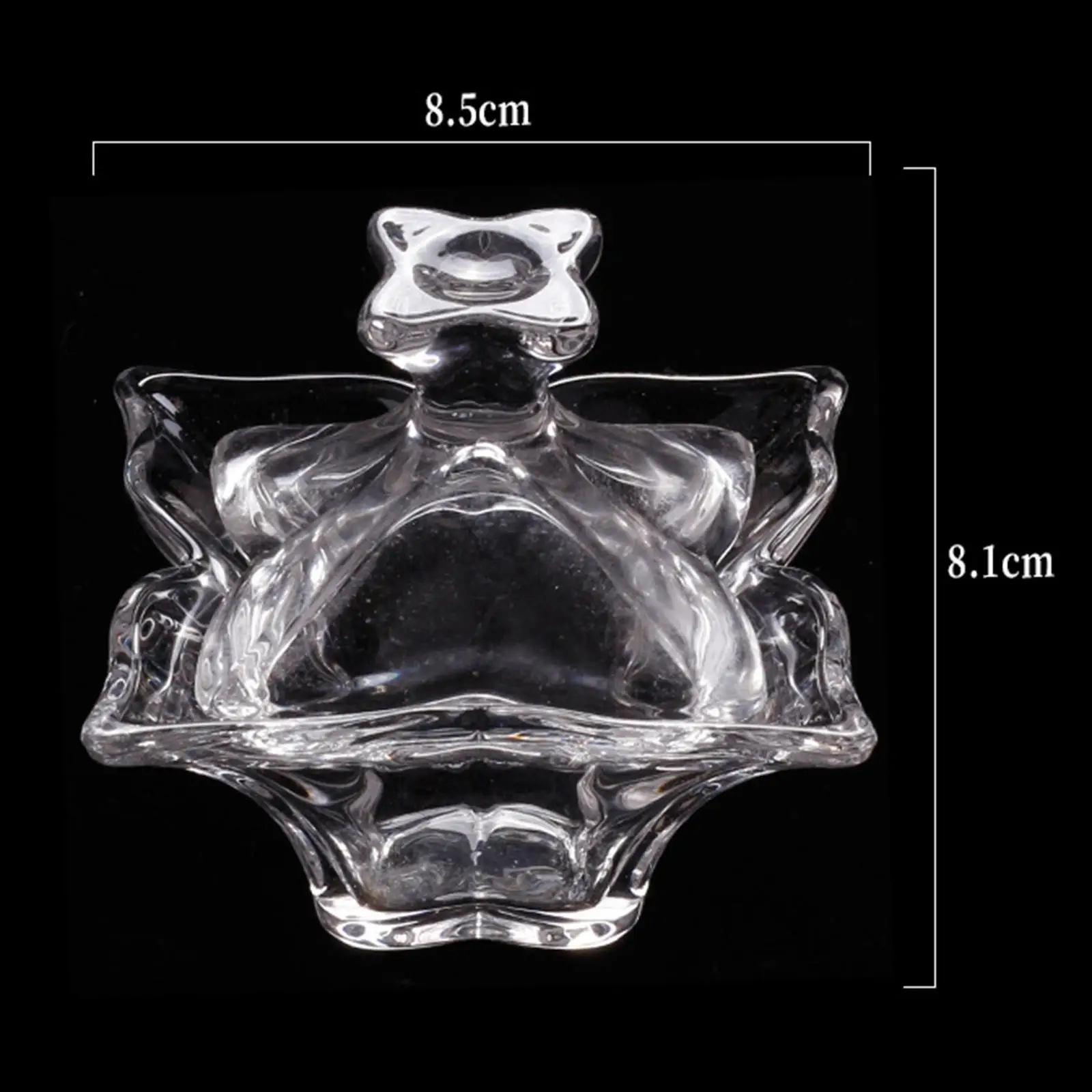 Plato Dappen para decoración de uñas, Mini herramienta de manicura DIY, cuenco con tapa transparente para mezclar esmalte acrílico y polvo