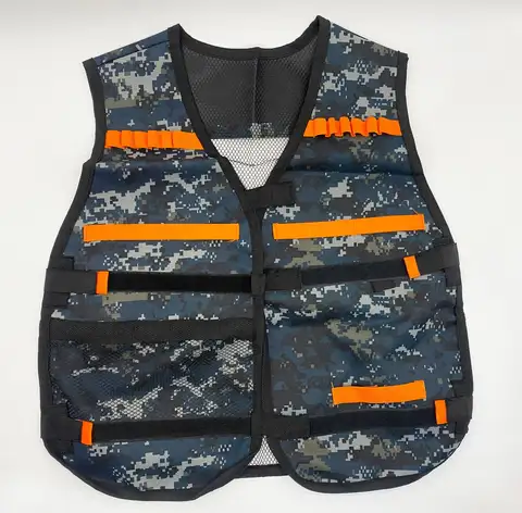 Taktisk väst i svart kamouflage för barn, taktisk väst för barn, till Nerf N-Strike Elite/Mega/Rival/Series 10 best sales Nerf-tank - №6