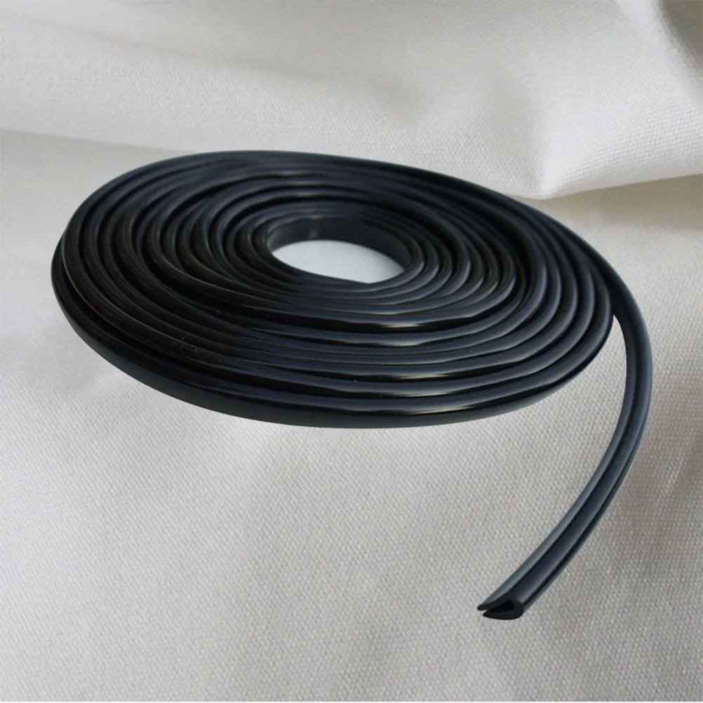 

6M Car Door Black Weatherstrip Sealed PVC Durable Thin Design Scratch Protector Easy Install Anti Aging Waterproof