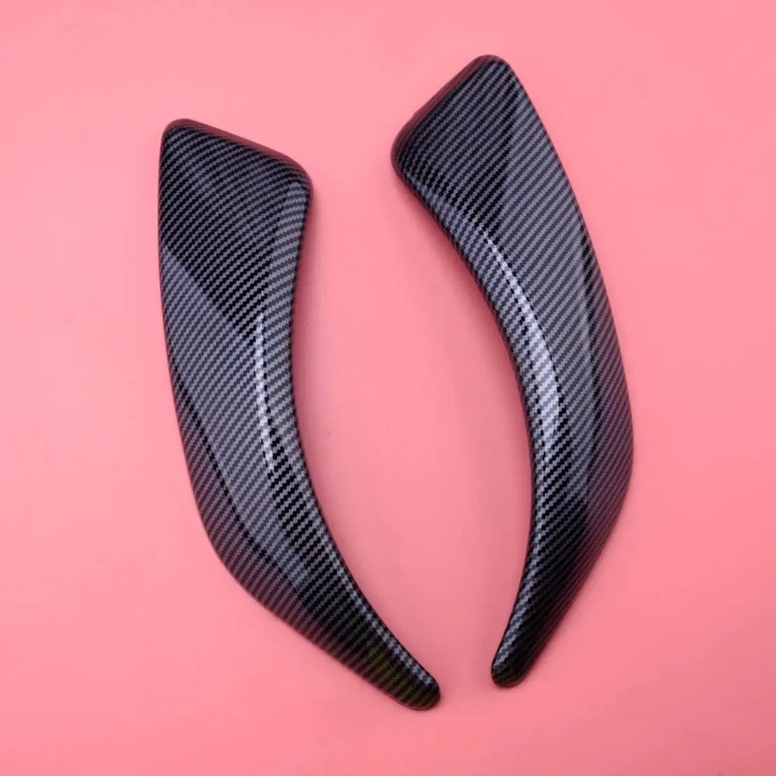 1 Pair Inner Door Pull Handle Cover Trim Fit For BMW 1 Series F20 F21 F22 F23 2014 2015 2016 2017 2018 Carbon Fiber Style ABS