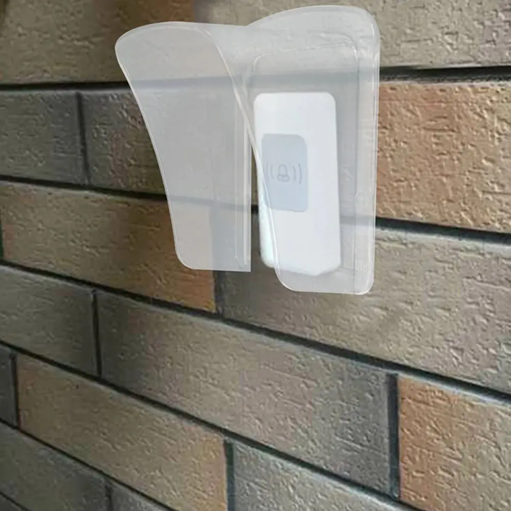 Clear Acrylic Doorbell Cover Rainproof Splash Proof Waterproof Protective Cover for Outdoor Door Access Control Machines
