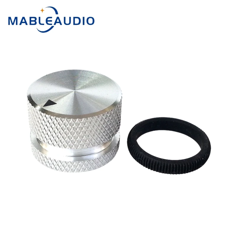 1 Stück 25x18mm Voll aluminium legierung Voll knopf Lautstärke regler Potentiometer Hifi Audio verstärker Farbe Gummiring Rändel knopf – Detail 18