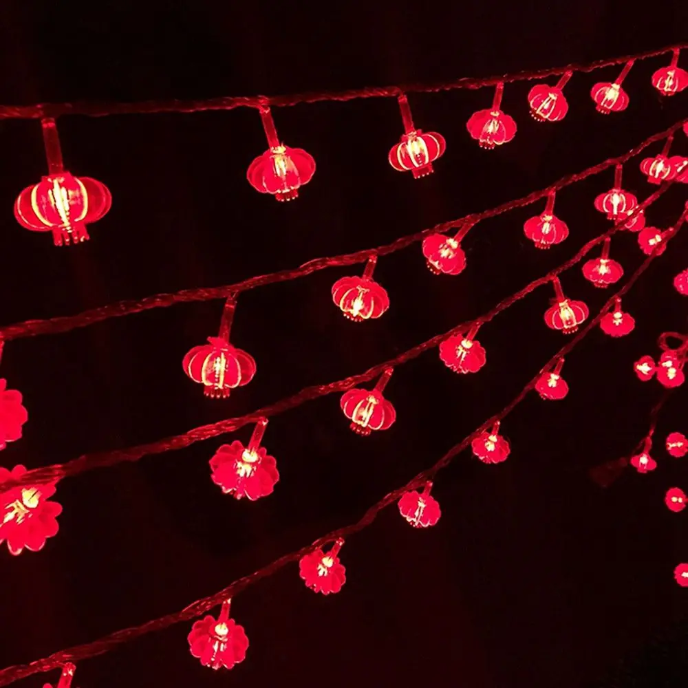

Decoration Party Supplies Festival New Year Traditional Chinese Knot Red Lantern Lantern Lamp String Light Lights Decor