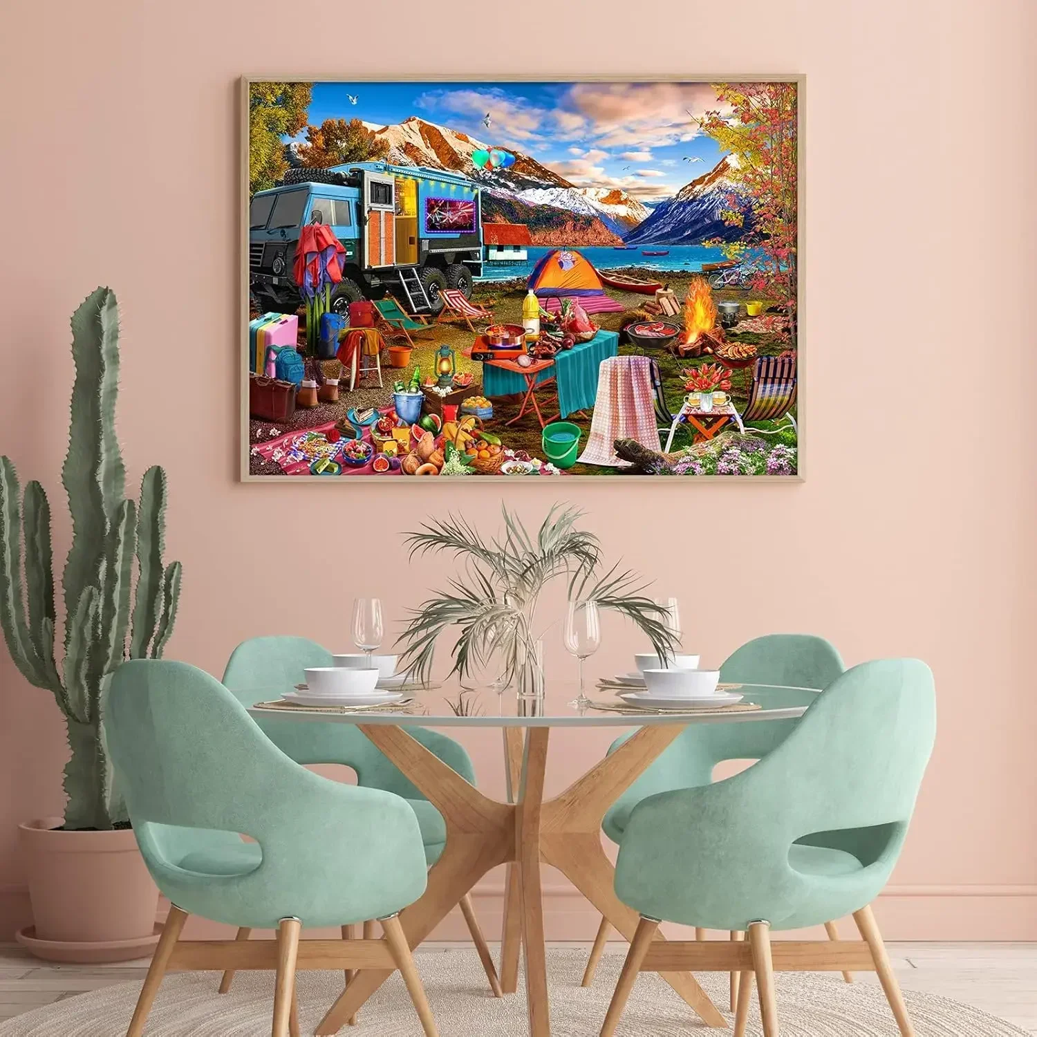 Wild Camping 120/300/500/520/1000/1314 Pcs Wooden Jigsaw Puzzle Game Room Bedroom Wall Decor Perfect Gift for Family Friend