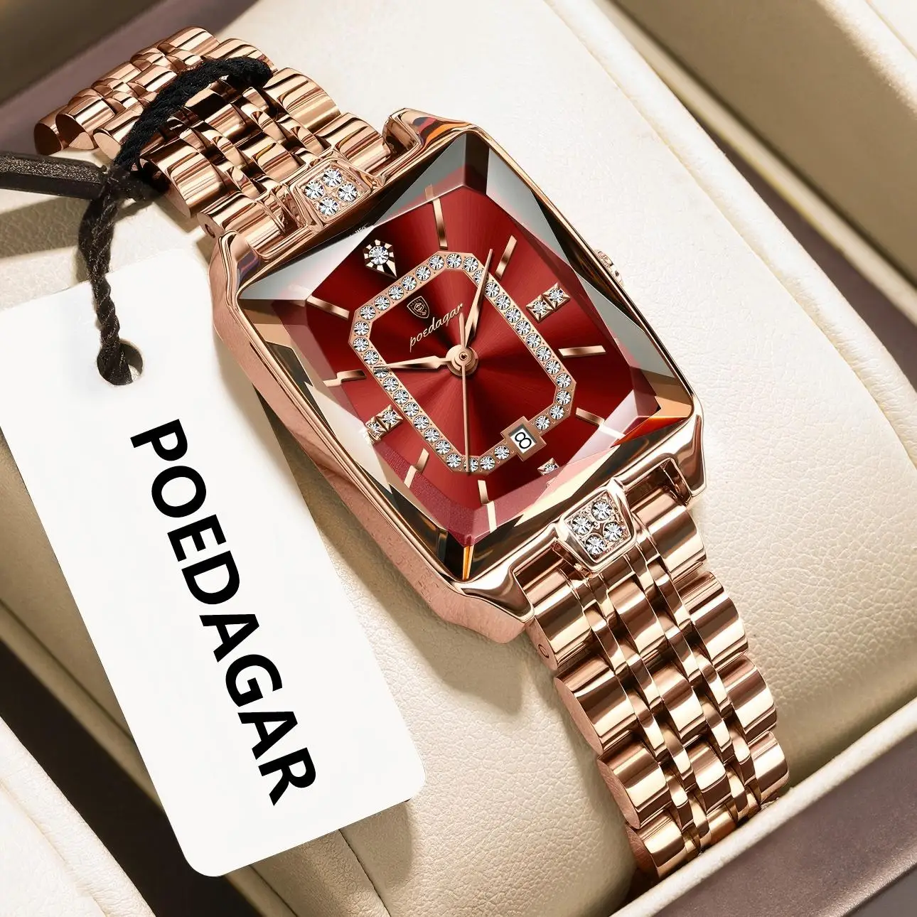 POEDAGAR Top marque originale dames montre étanche en acier inoxydable Date femmes horloge Quartz luxe mode femmes montres Reloj