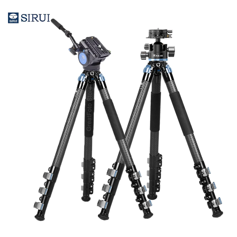 

SIRUI L-324F+KS-40/VA-5X/VH-10 Quick Opening Type Carbon Fiber Tripod with VH-10 Fluid Head/KS-40 Dual Panoramic Ball Head