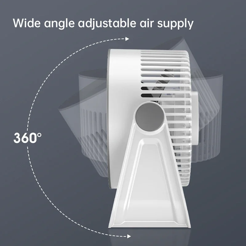 

Desktop Fan Air Circulation Fan USB Rechargeable Outdoor Camping Portable Wall Mounted Small High Wind Fan For Student Home Use