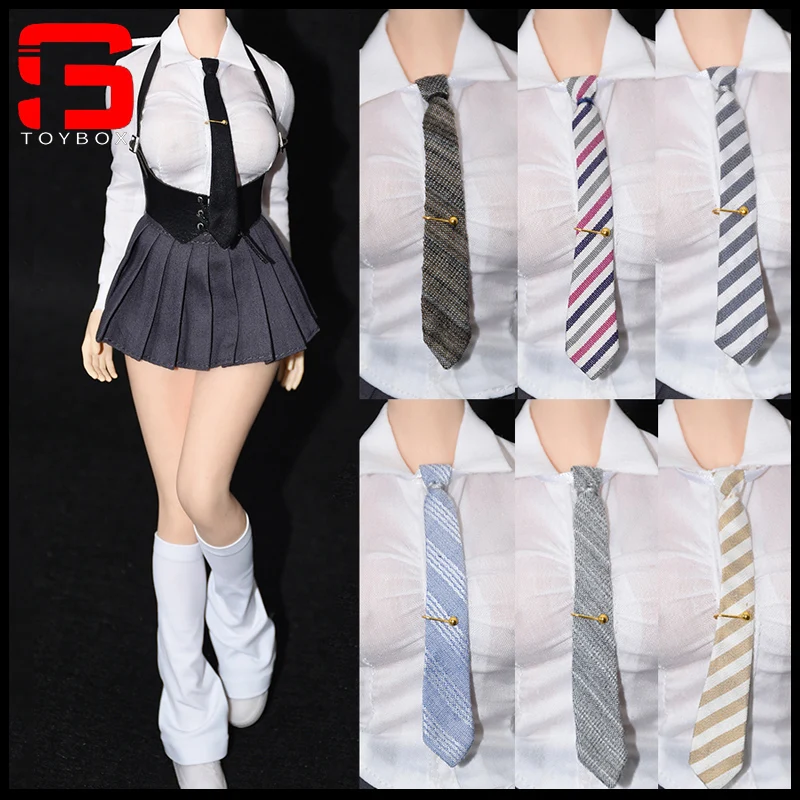 Customized 1/6 Scale Female Neckties Tie Ankle Sock Clothes Accessories Model Fit 12-inch TBL PH Soldier Action Figure Body