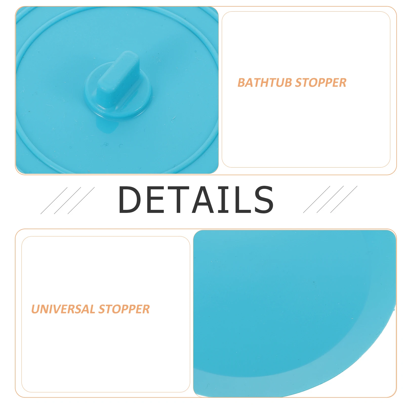 

Drain Stopper Blue Silicone Bathtub Universal Bath Plug Tightly Secure Waterproof Easy to Use and Clean