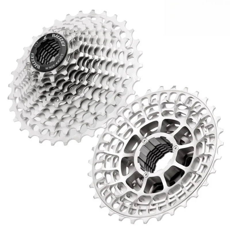 

11-Speed Road Bike Cassette CNC Machined Ultralight 28T-36T Cutout Design Aluminum Alloy High-Precision