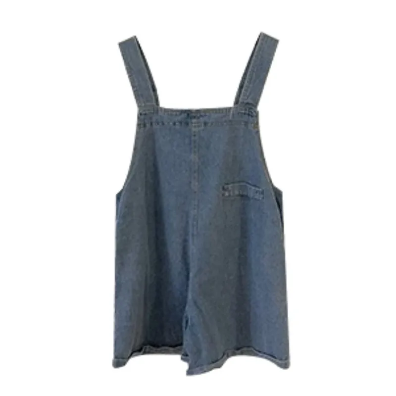 

Rompers Woman Playsuits Contrasting Japanese Embroidered Yellows Student Reducing Denim Preppy Chic Summer College Comfy Drape