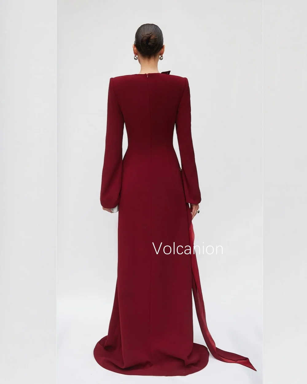 Personalizado jérsei botão o pescoço a linha vestidos longos sob medida ocasião clássico requintado de alta qualidade formal noite