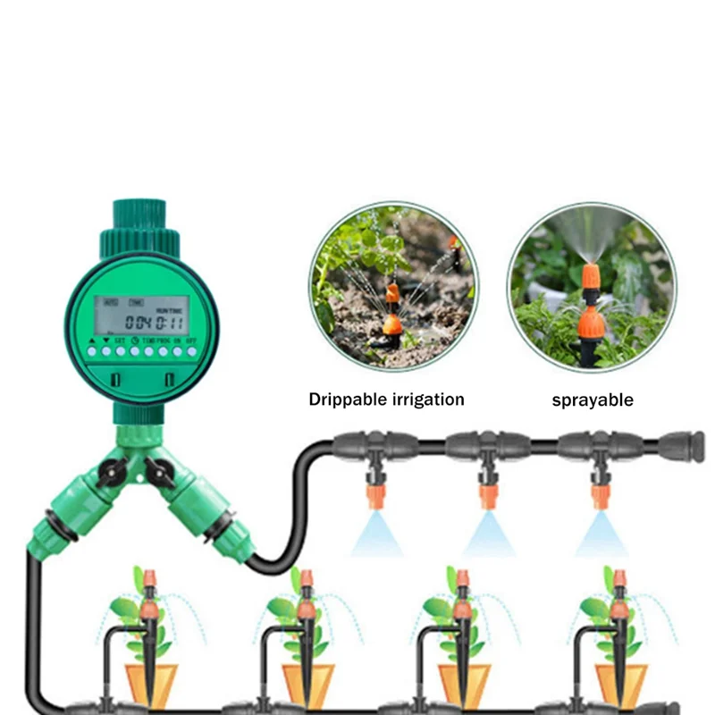 AB33-Irrigation Timer -Automatic Electronic LCD Display Home Water Timer Garden Plant Watering Irrigation Controller System