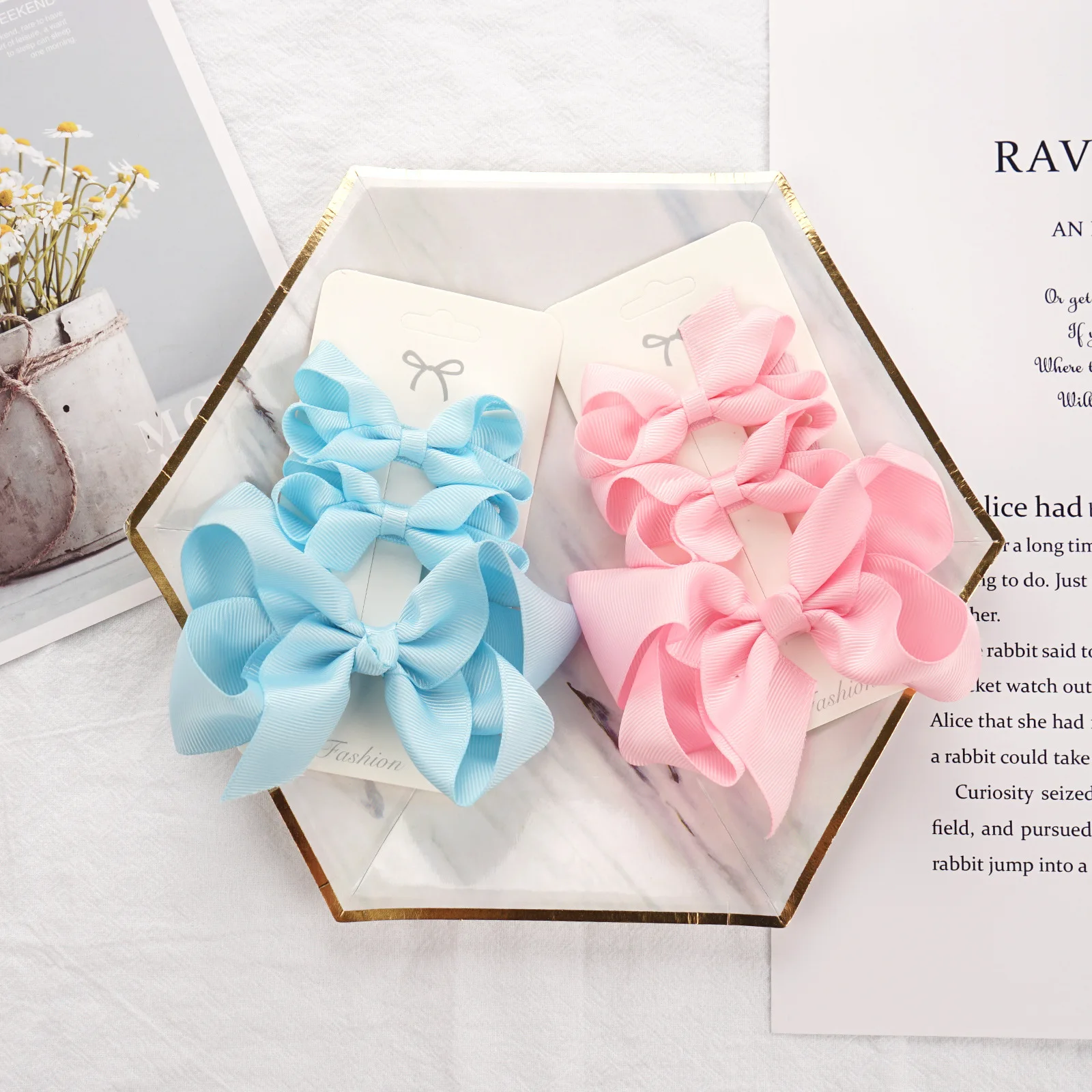 

Ribbon Hairbow for Girls Side Hairpin Children Bowknot Hair Clips Alloy Hairbows Barrettes Kids Grosgrain Color Bow Knot Clips