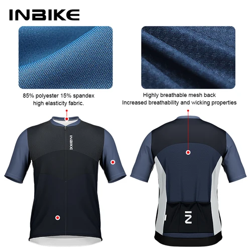 Imagen 2 del producto INBIKE-Camiseta de ciclismo ancha de talla grande para hombre, ropa para bicicleta de manga corta, ropa para bicicleta de montaña y carretera, 4XL/5XL/6XL