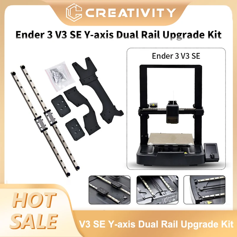3D-Druckerzubehör Ender-3 V3 SE Y-Achse Dual Rail Upgrade Kit Verbesserte Linearschiene