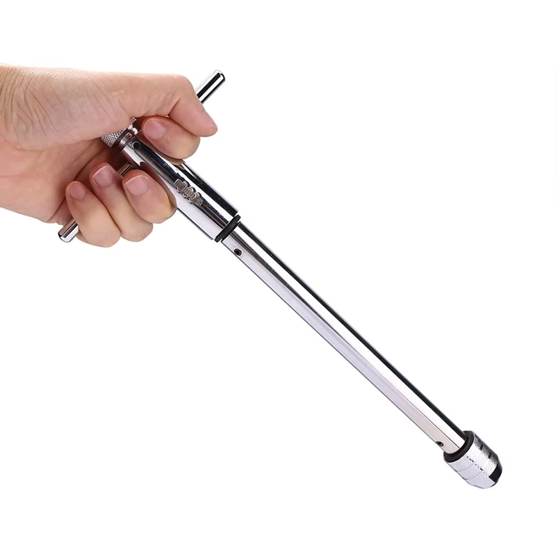 Adjustable T-Handle Ratchet Tap Wrench Reamer Hand Manual Holder Wrench M3-M8 M5-M12 Metric T-Shaped Tap Hand Tapping