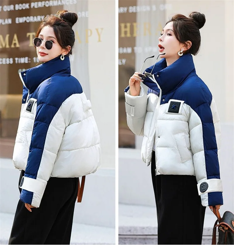 2024 New Cotton-padded Jacket Female Winter Parkas Korean Down Cotton Jacket Thicken Warm Cotton Coat Outerwear Short Women Tops