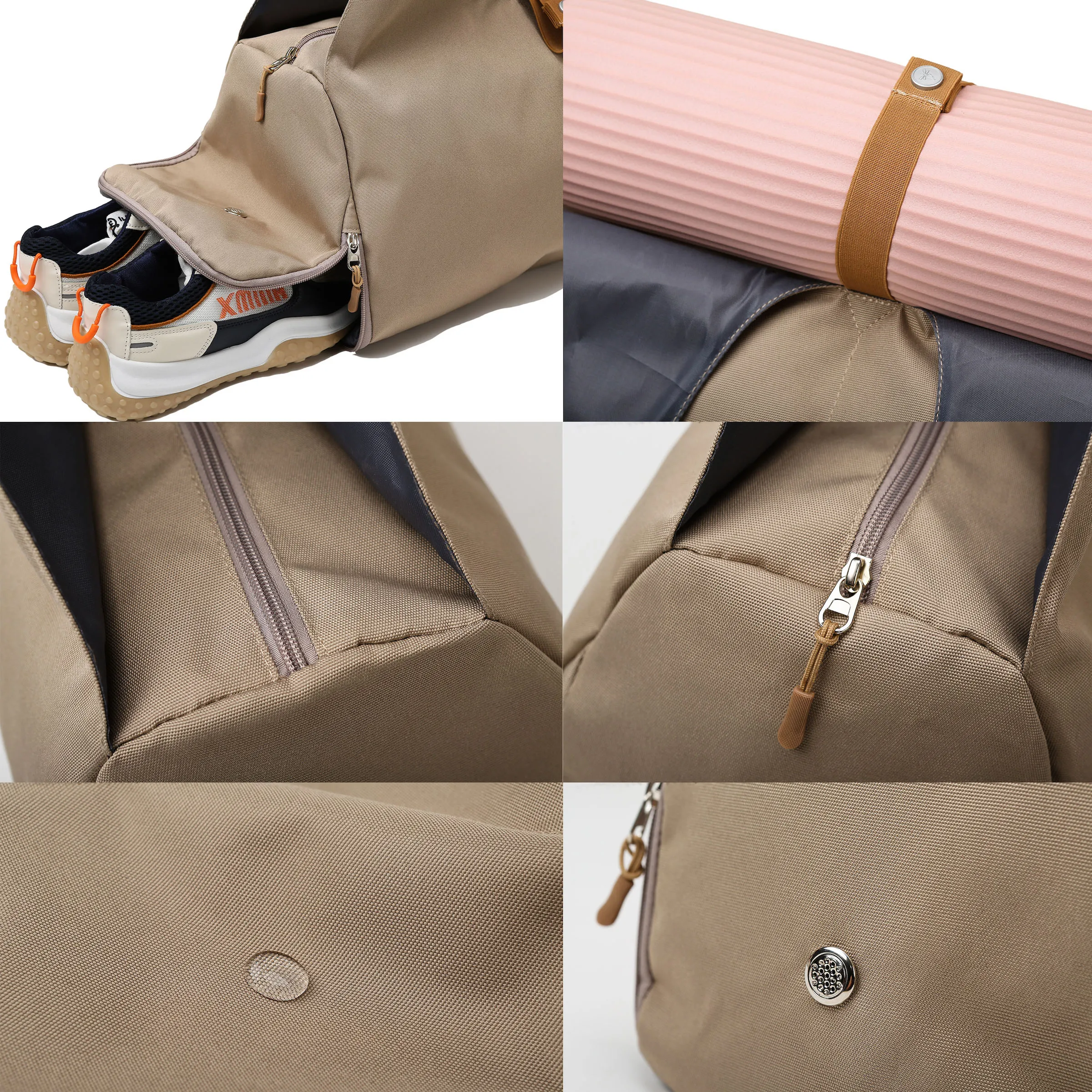 Большая вместительная сумка для йоги, дорожная сумка, спортивная сумка, легкий водонепроницаемый материал, несколько карманов, независимое отделение для обуви, поездка