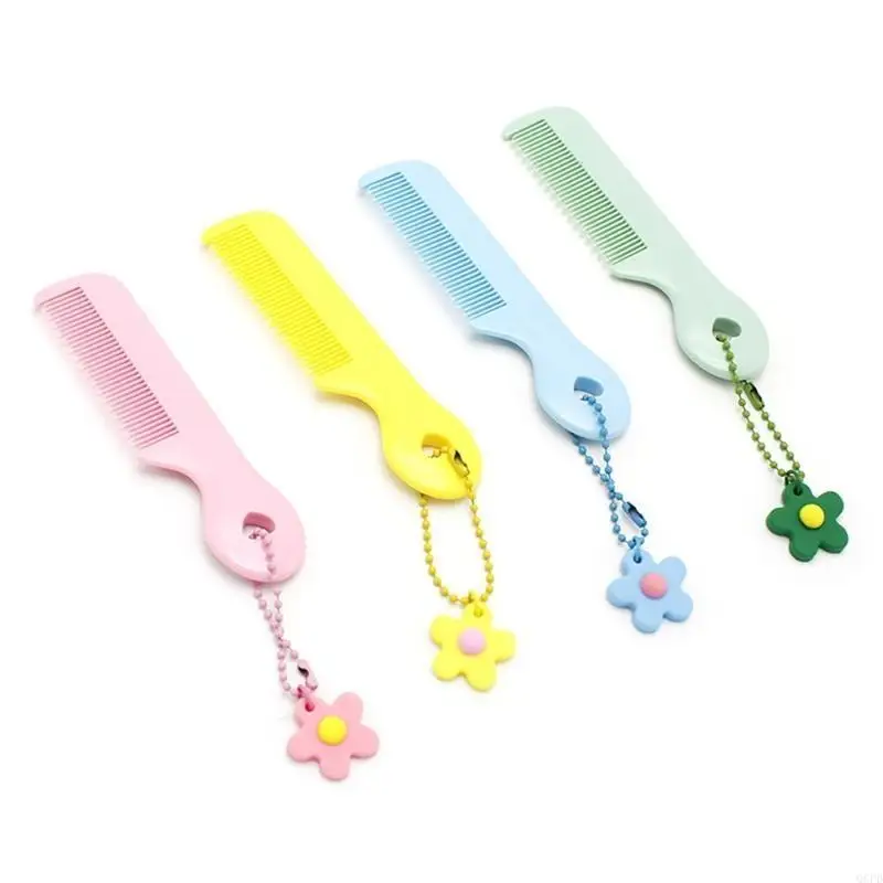 1 قطعة مشط الشعر الكرتون الأزهار مكافحة ساكنة البلاستيك تدليك مشط للفتيات الأطفال #2