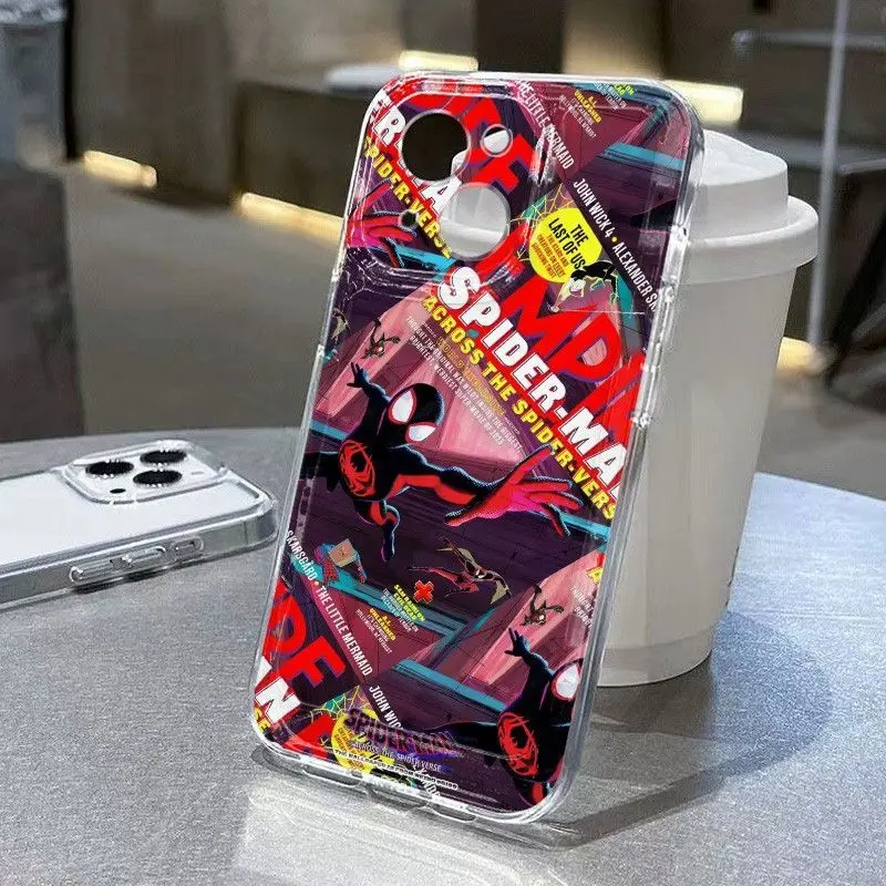 Marvel Spider Man Leapfrog Phone Case For iPhone 16 15 14 13 12 11 Pro Max XR XS MAX 7 8 PLUS MINI Y2K Shockproof Bumper Cover