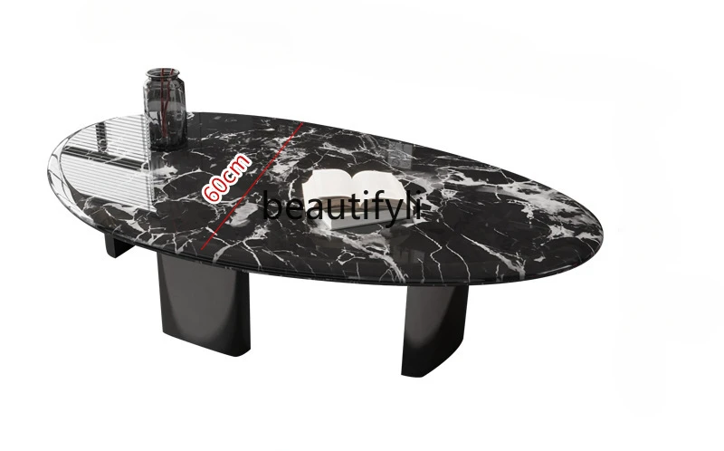 

Microcrystalline stone coffee table living room high-end tea table marble light luxury high-end coffee table