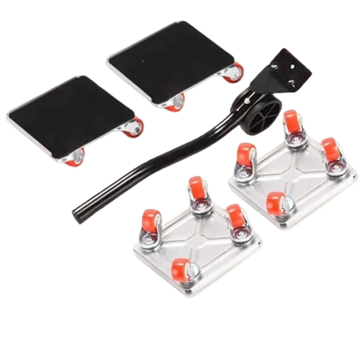 Furniture Lift Set & Furniture Mover Tool 360°Rotation Rubber Wheels For Moving Sofa Cabinet Refrigerator 2 Pairs Anti Slip Pad