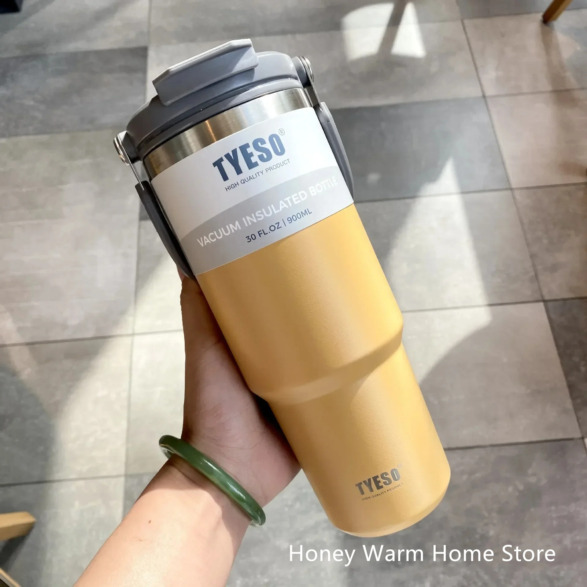 Tyeso Stainless Steel Coffee Cup Cold And Hot Double-layer Insulated Cup Tumbler Thermo Water Bottle Car Travel Mug Vacuum Flask images - 6