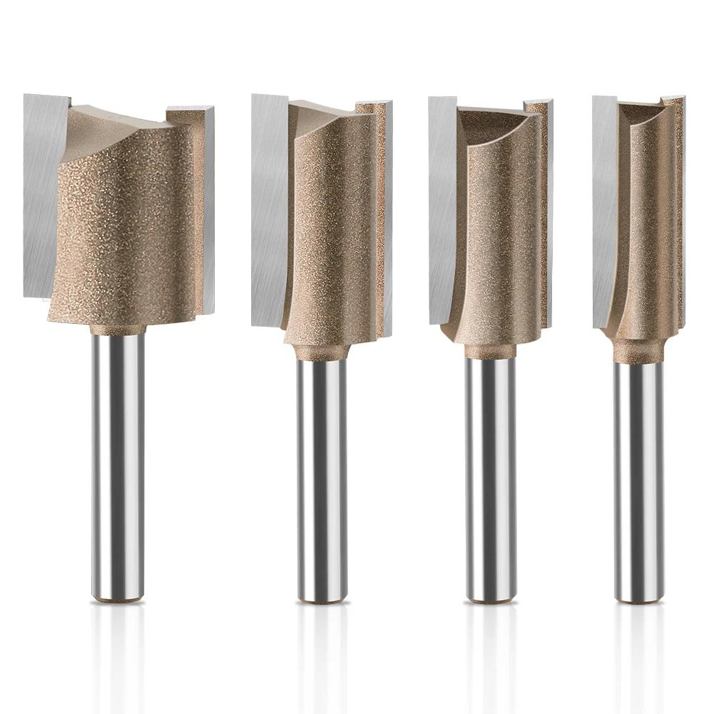 3-25mm Diameter Professiona Straight Bit Tungsten Carbide Single Double Flute Router Bit Wood Milling Cutter For Woodwork Tool