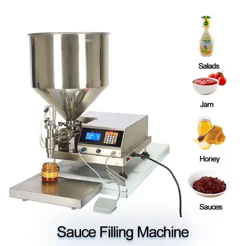 Automatic quantitative filling machine,Sauce filling machine, liquid weighing, hot pot mixture, base, sesame, pepper, bean paste