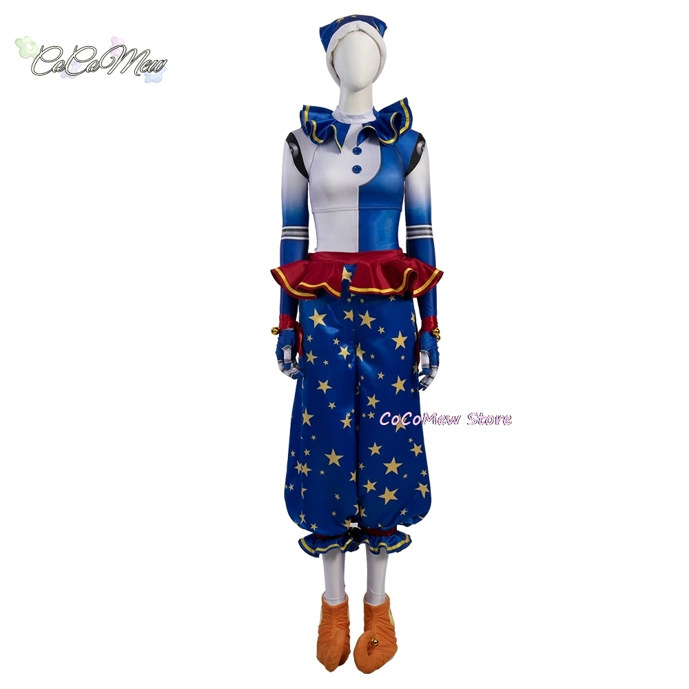 Sun Moon Clown Freddy Cosplay Costume Adult Women Shirt Pants Suits Children Girls Halloween Carnival Disguise Party Costume