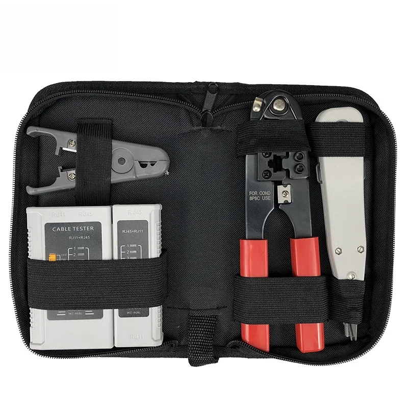 

Network Cable Tool Kit Crimping Pliers Set Ethernet Wiring Telecommunications Coaxial Repair Tool Set for RJ45 RJ11 Cable Instal