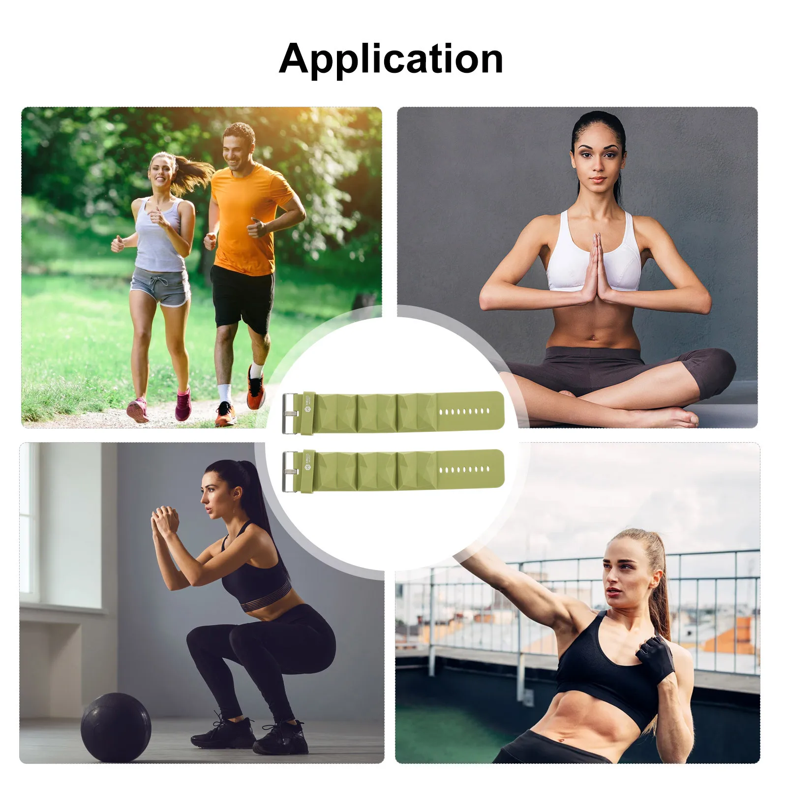 

1Pair Wrist Band Weights Adjustable Silicone Weighting Bracelet for Yoga Running Home Workout Aerobics Pilates Fitness Weights