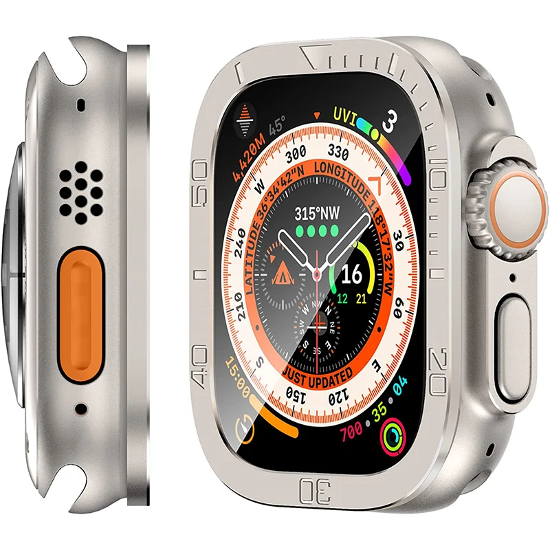 Tempered Glass for Apple Watch Ultra 2 49mm Screen Protector Anti-Scratch Metal Frame for IWatch Series Ultra 49 mm Accessories image 2