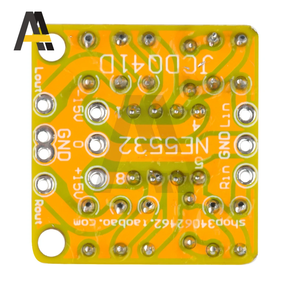 Dual OP Amp Board Preamp DC Amplification PCB DC Pre-Amp Amplifier Empty Board Module for NE5532 OPA2134 OPA2604 AD826