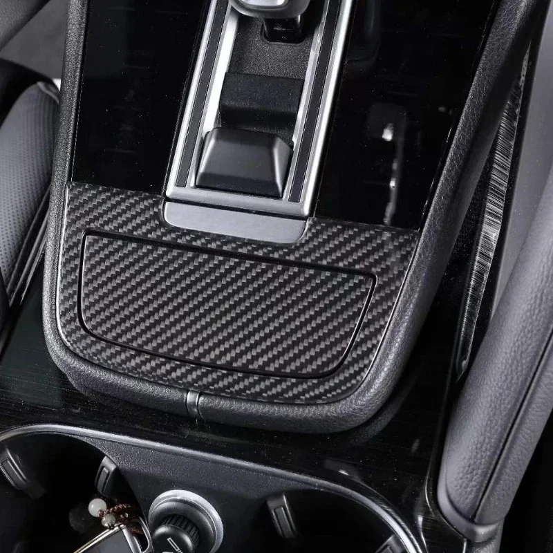 For Porsche Cayenne Real Dry Carbon Fiber Interior Decoration Central Control Instrument Panel Cover Modification Accessories