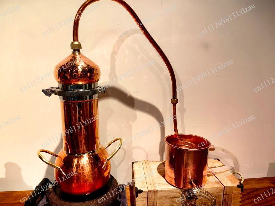 Antique 3L Pure Dew Distiller, Small Household Red Copper Essential Oil Distillation Machine – Hydrosol Maker