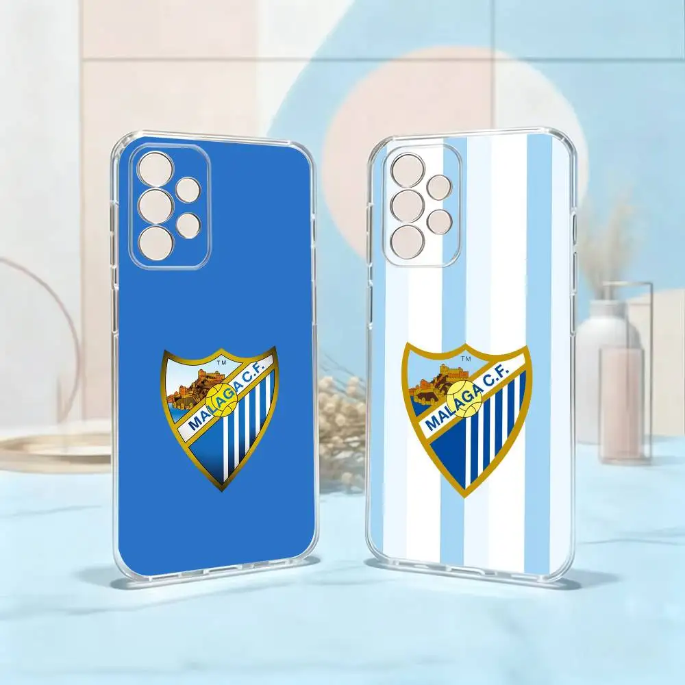 F-Football M-Malaga CF  Phone Case Transparent Silicone Soft For Samsung S25,S24,S21,S22,S23,S30,Ultra,S20,Plus,Fe Gift