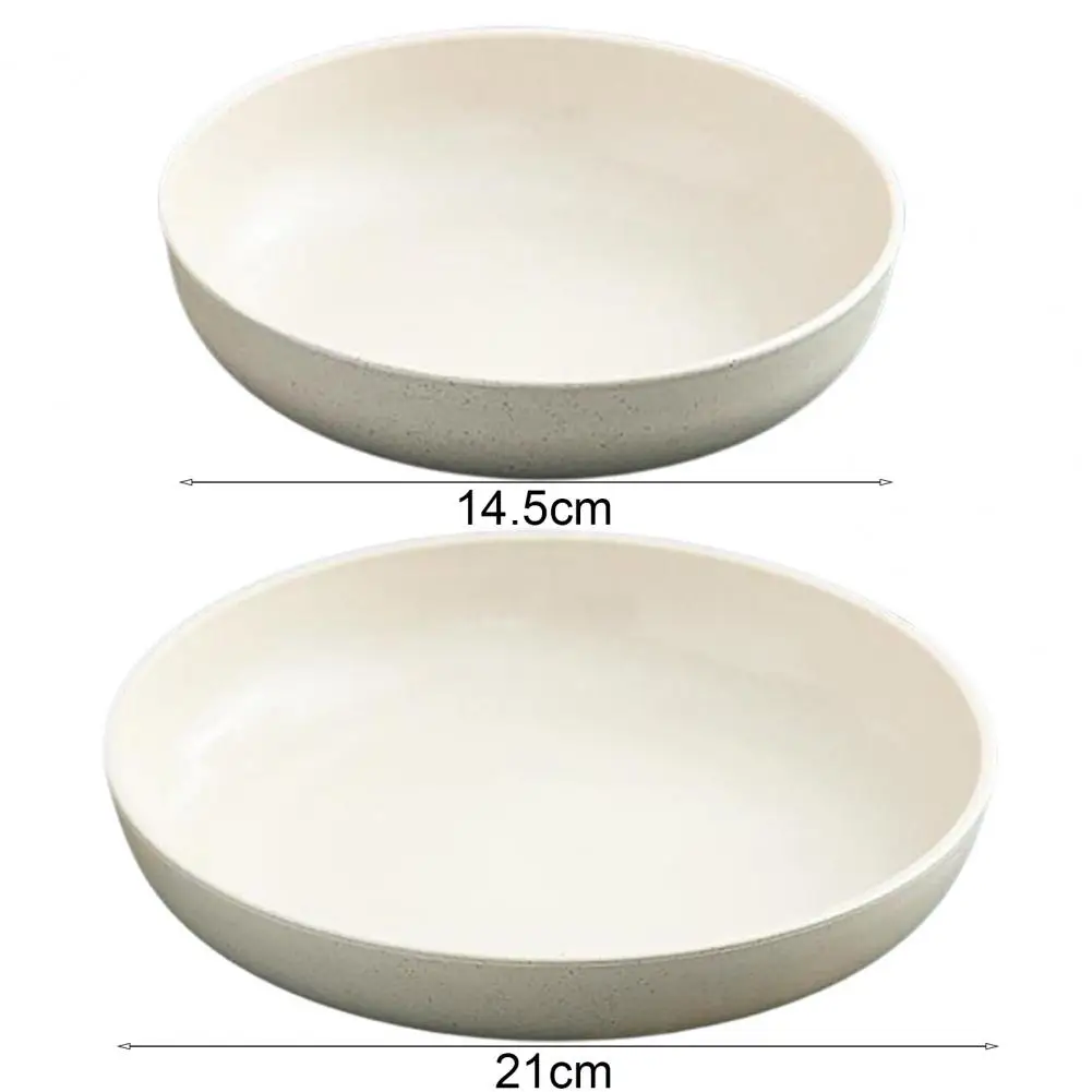 Tableware Round Shape Wheat Fiber Flat Plastic Plates Kitchen Utensils