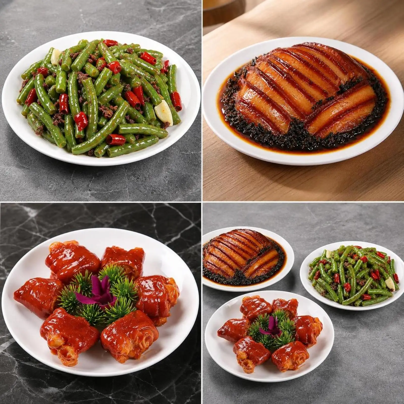 Lifelike Cuisine Display Replica Resin Fake Food Plate Model for Restaurant Showcase and Table Decoration Use