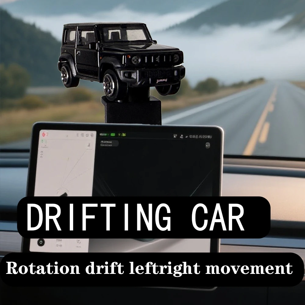 

1PCS Car Drift Rotating Ornaments Auto Dashboard Turning Racing Model Deco Car individuality Center Console Decoration For JIMNY