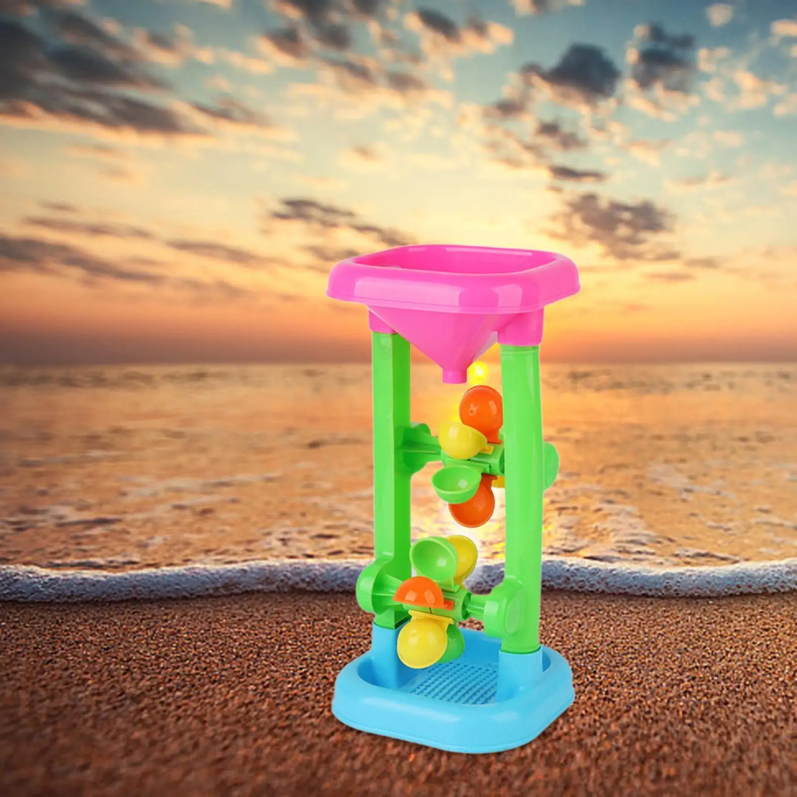 Areia e água brinquedo roda para crianças, brinquedos sandbox praia ao ar livre, ampulheta areia