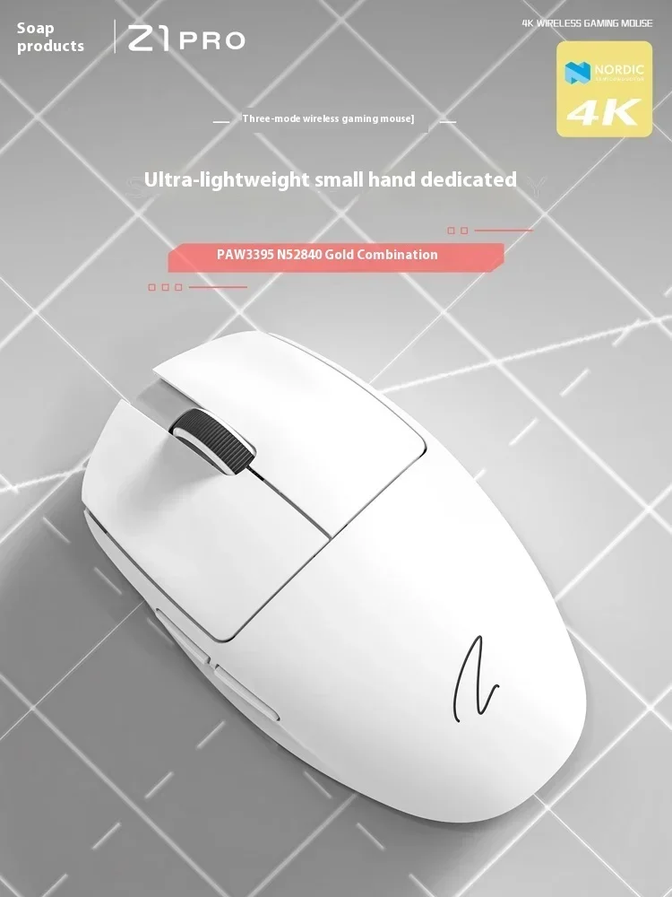 Zaopin Z1 Pro MAX Mouse 4K PAW3395 Three Mode Bluetooth Wireless Gaming Mouse Lightweight Custom Mice Office PC Accessories Gift