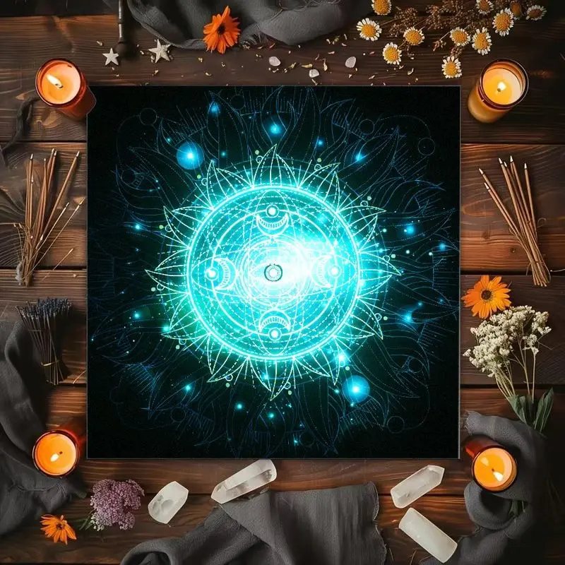 Sacred Geometry Full Sight Eye Constellation Mandala Altar Cloth Tarot Card Tablecloth Vika Astrology Divination Ceremony Mat