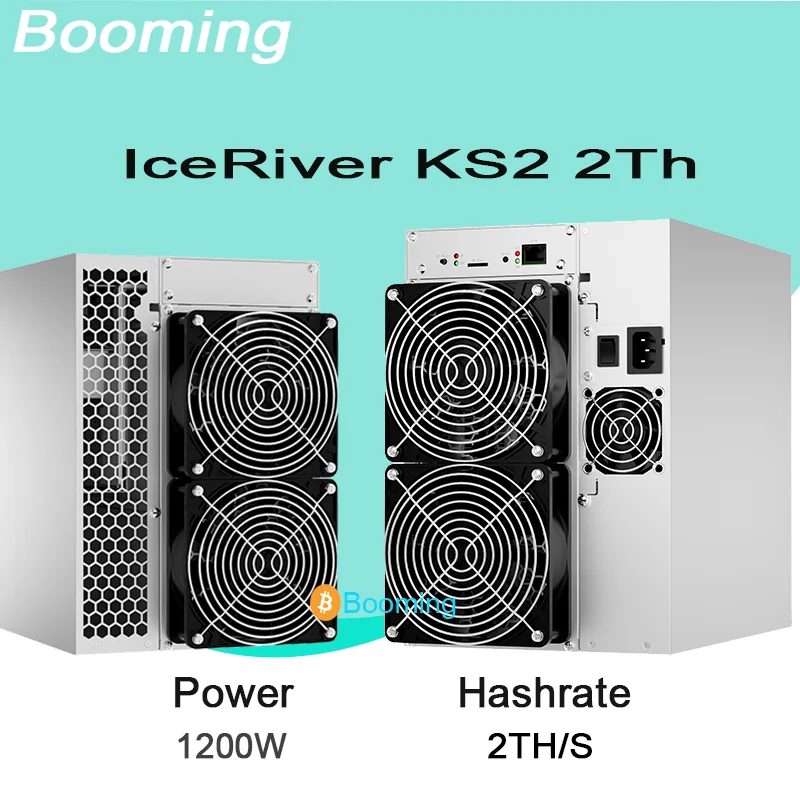 2024 IceRiver KS2 2-й бренд, новая майнерная машина Asic Kaspa KAS Miner 2000Gh 1200 Вт с блоком питания, высокая выгода