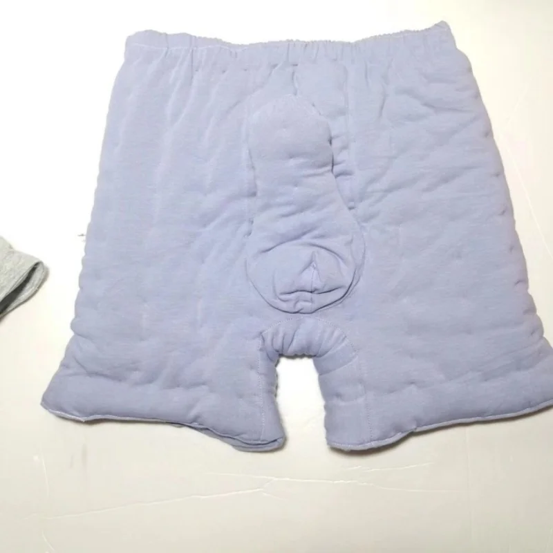 Filling Cotton Thick With Sheath Puffy Men Shorts Handmade Panty BF Private Party Sexy Men Sexy Warm Cotton Boxer Shorts
