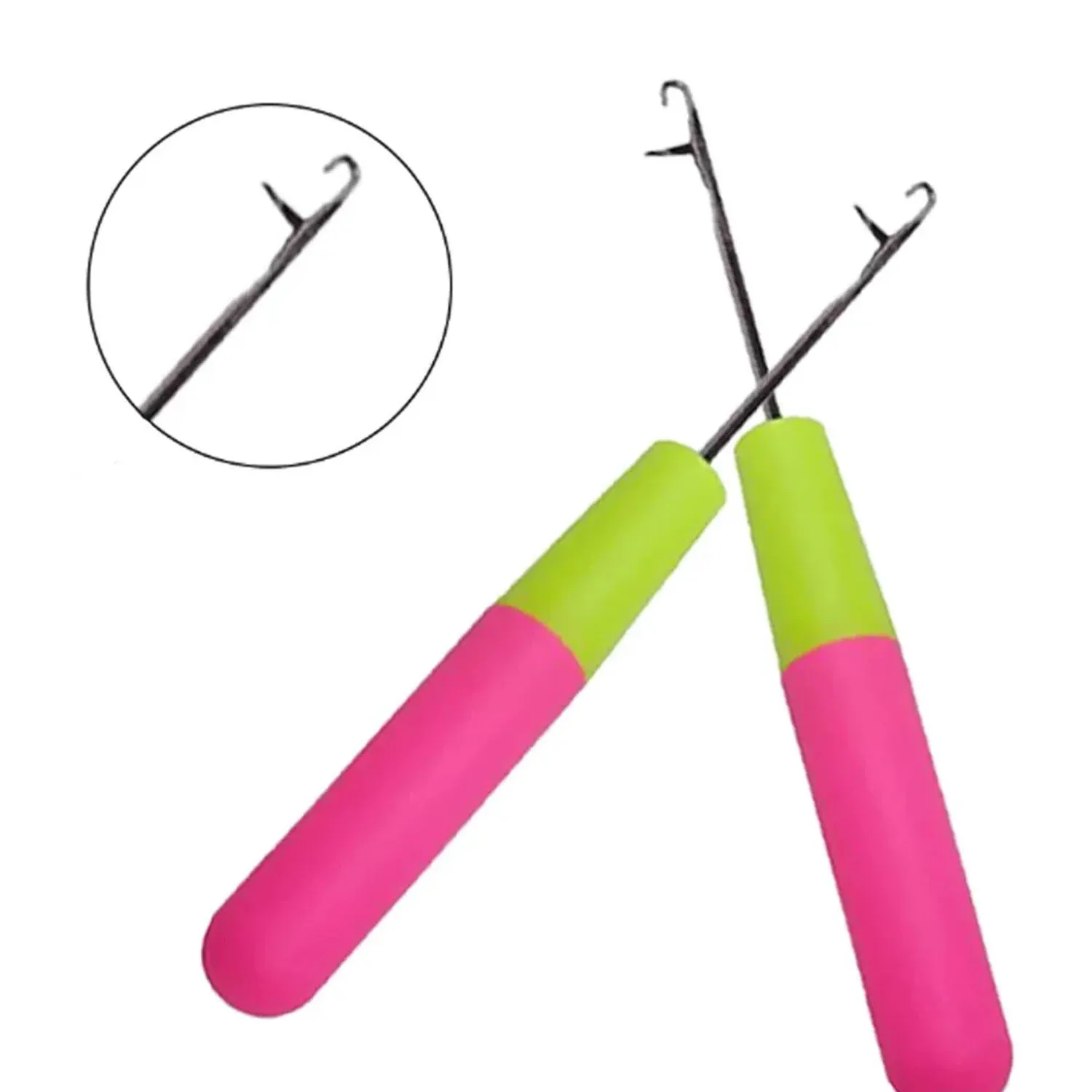 かぎ針編みフックプラスチックかぎ針編みフック針ヘアウィービングフック針 10/15 個ドレッドヘアニットヘアウィービングかぎ針編み針フック